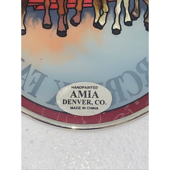 AMIA Handpainted Stained Glass Suncatcher Window Art Trinket Box Bearcreek Farms - Picture 6 of 16